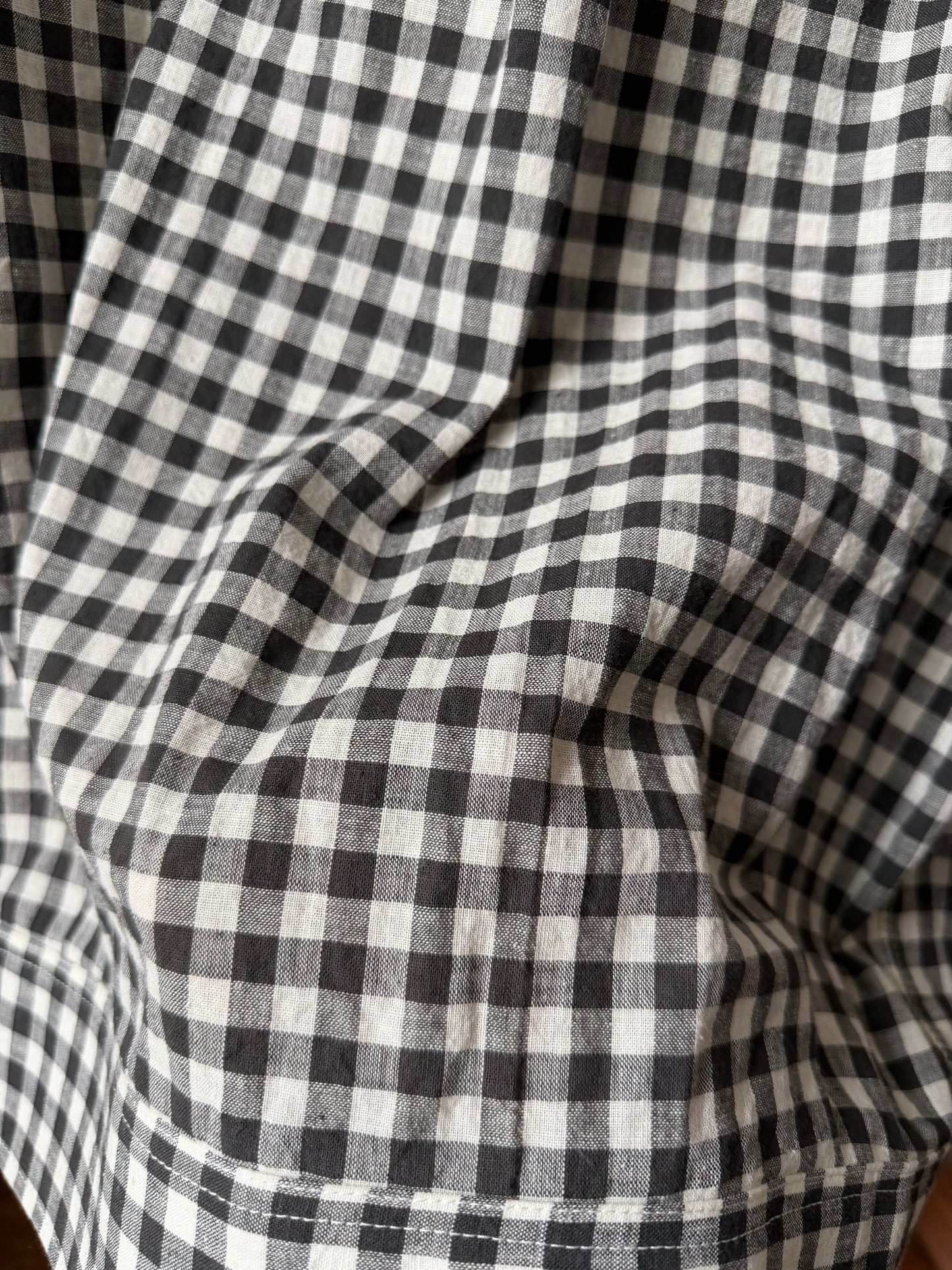 Antique Homespun Gingham Shirt [S/M]