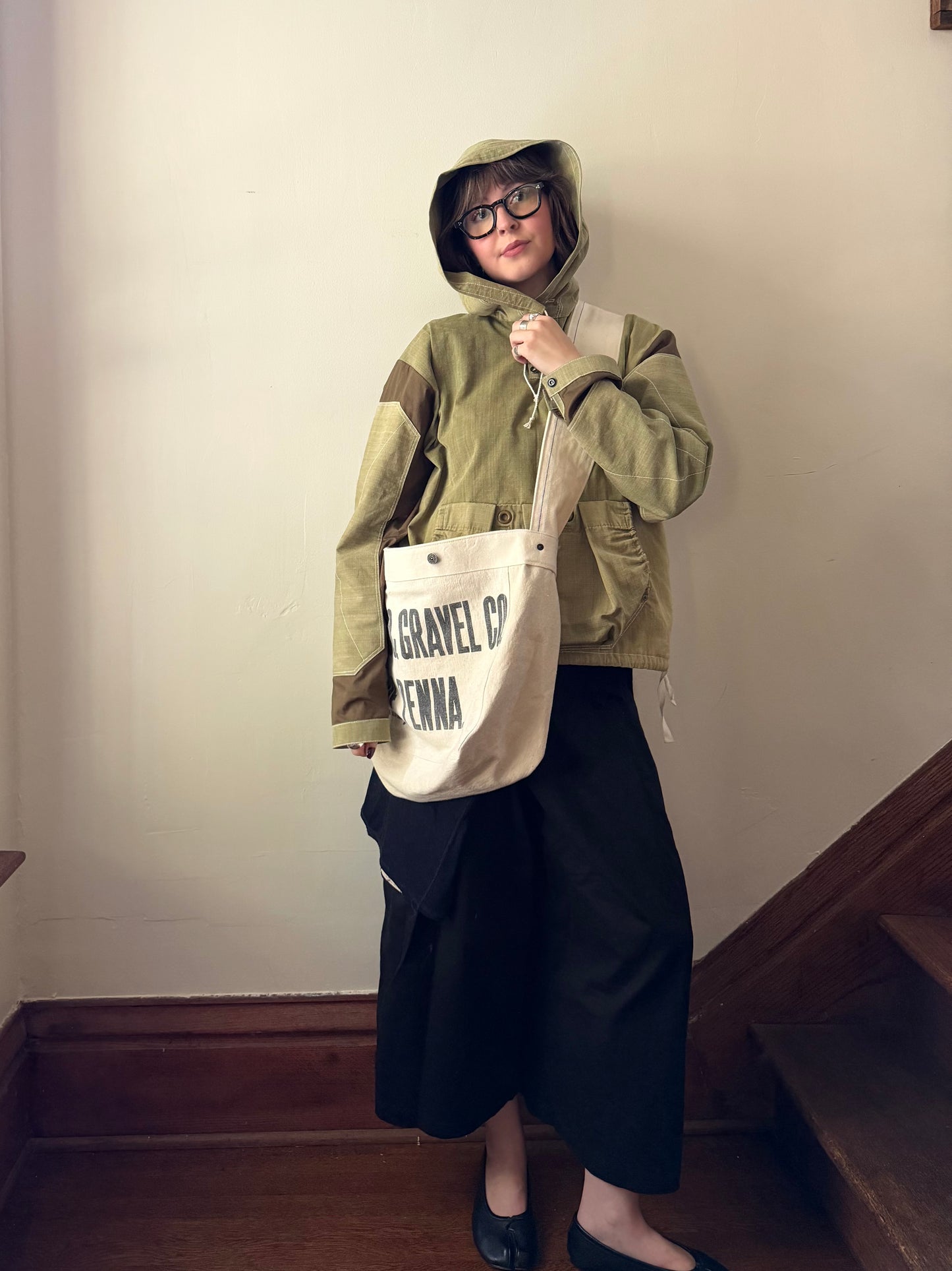 Olive Ripstop Pullover Smock [M]
