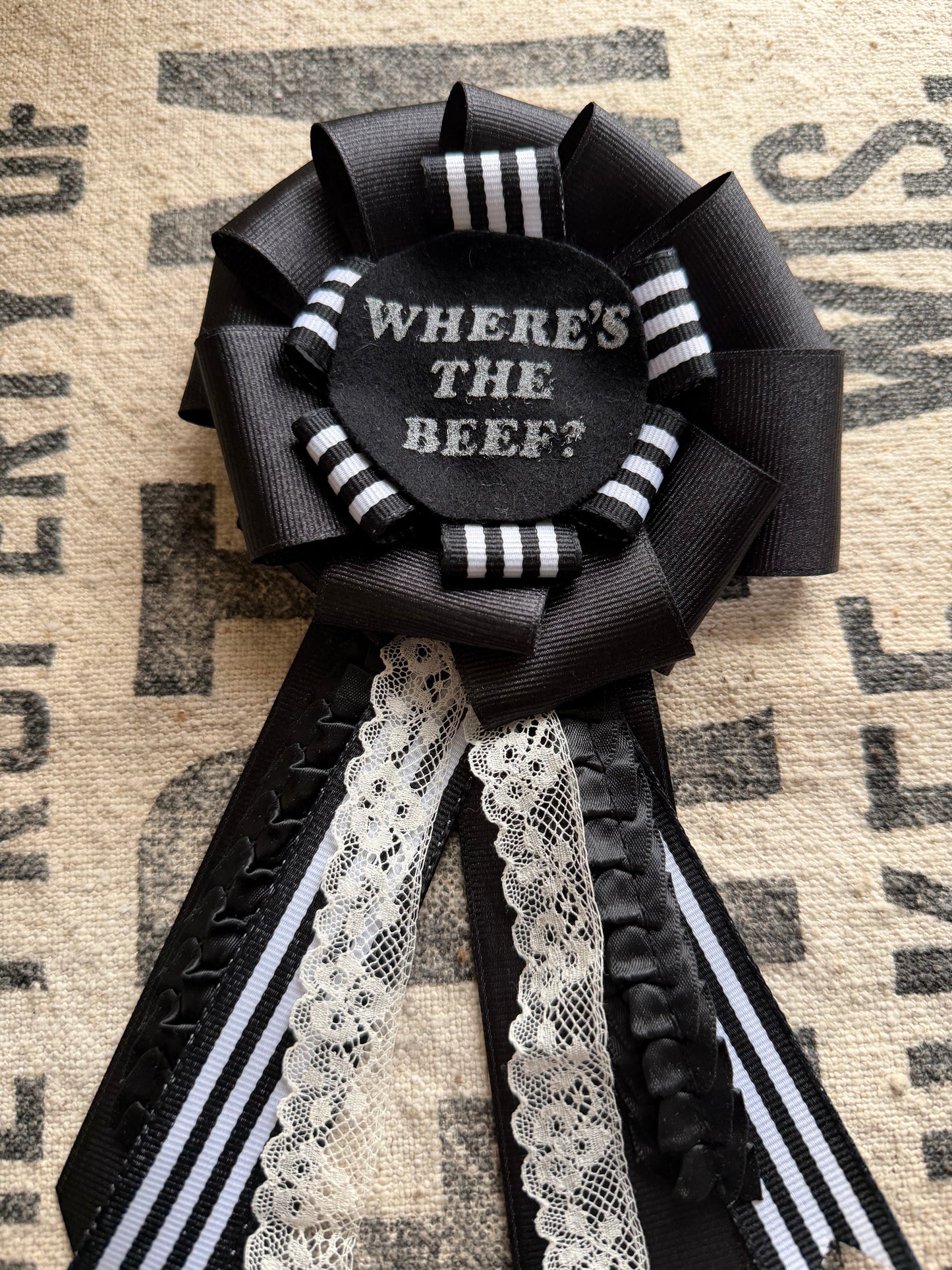 Where’s The Beef Rosette Ribbon
