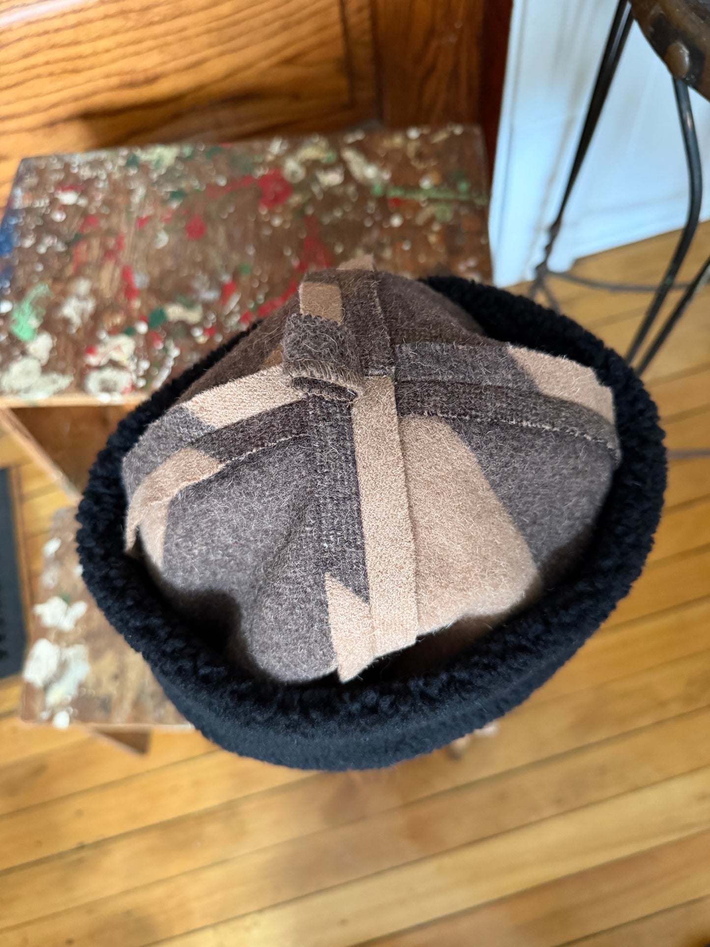 Brown Seam Wool Beanie [M/L]