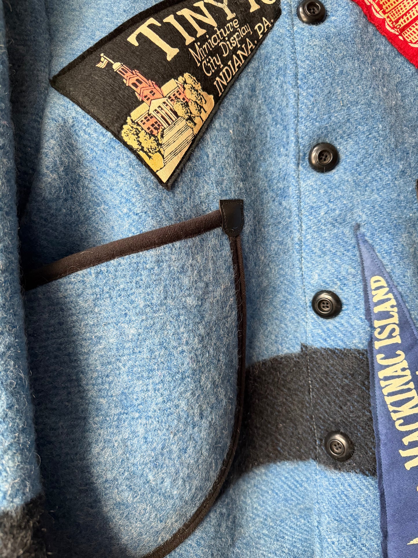 Blue Striped Blanket Coat [M/L]