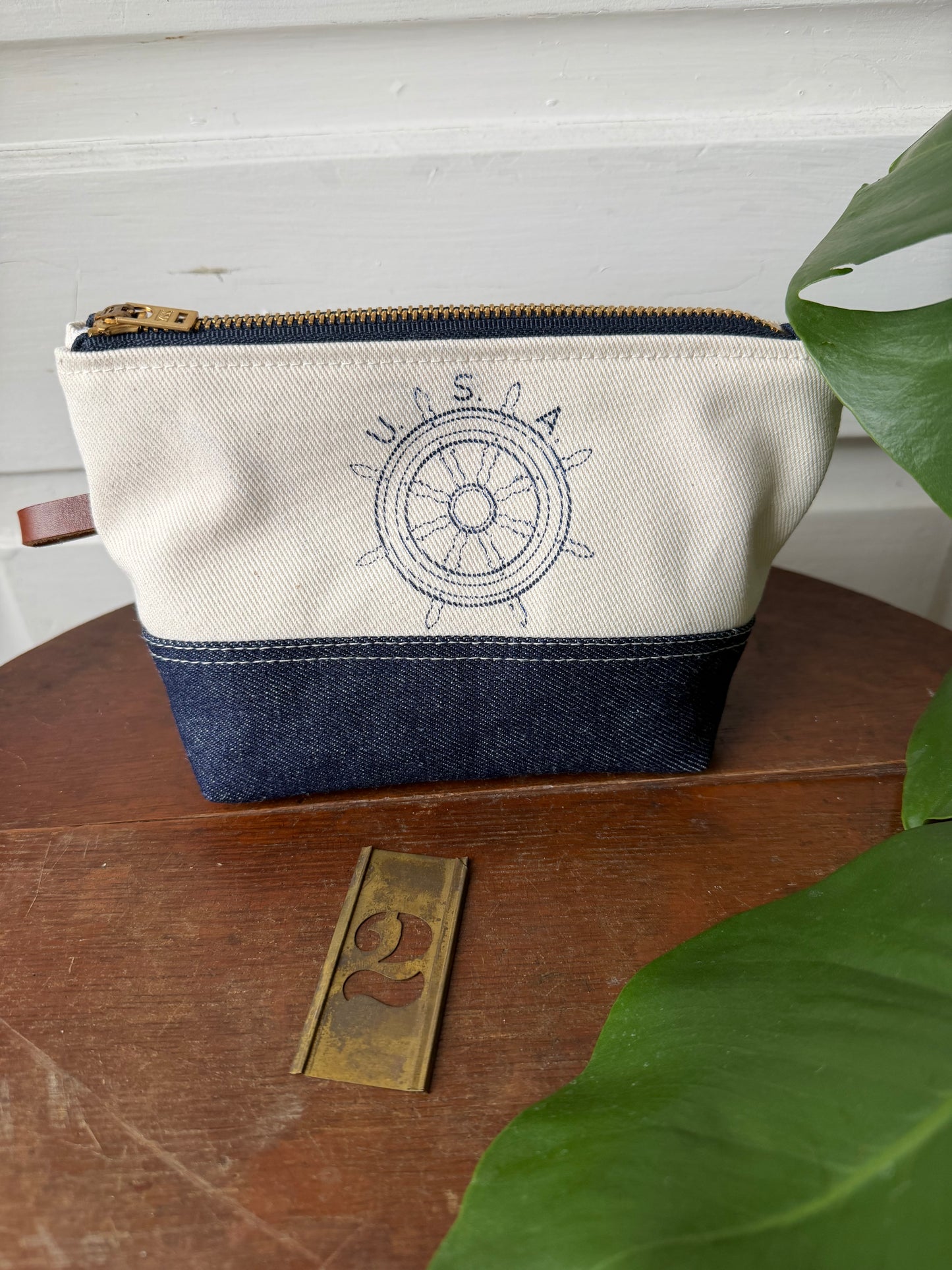 Sailor Denim Zipper Pouches