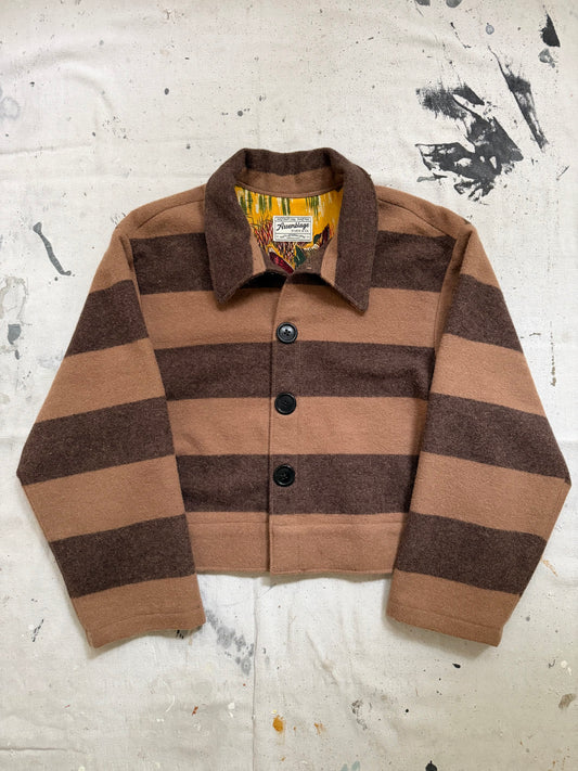 Brown Striped Wool Jacket [S/M]