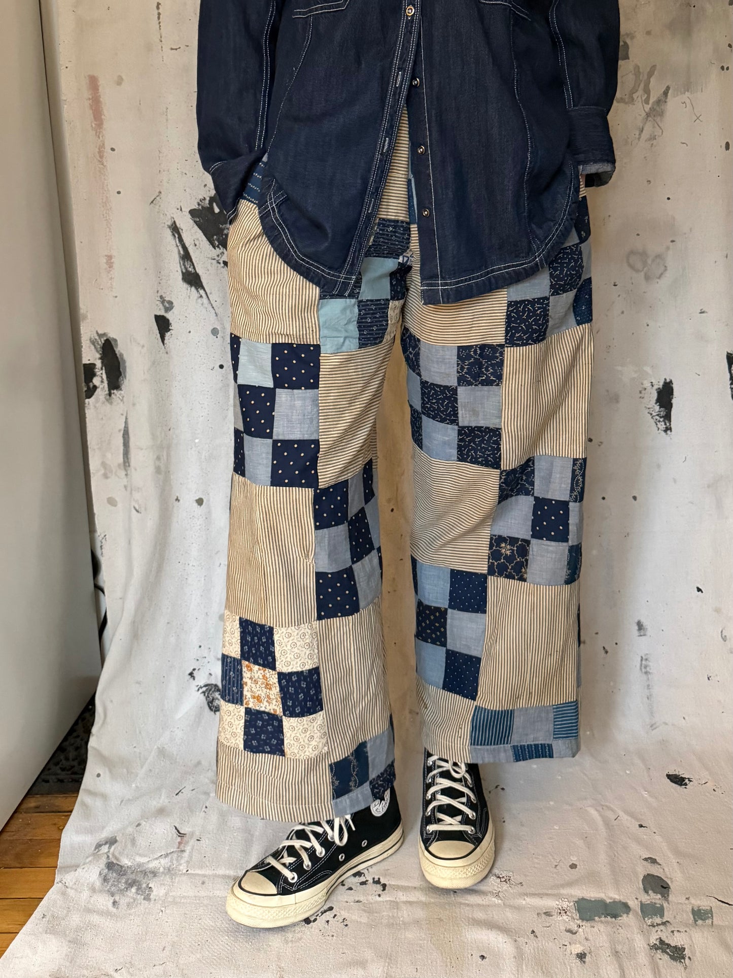 Calico Quilt Topper Pants [M]