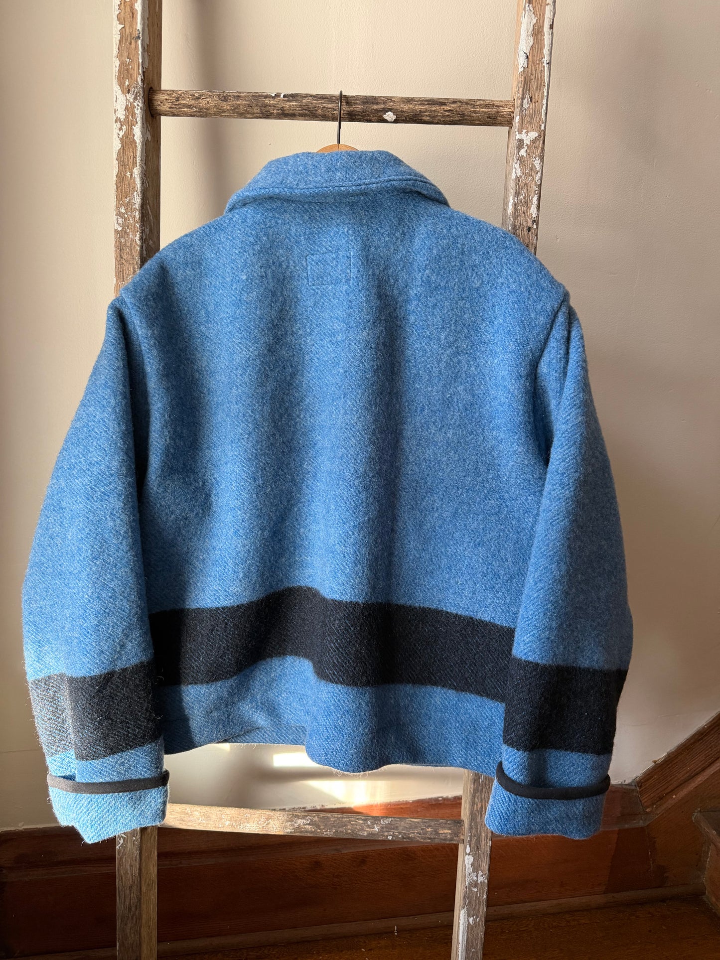 Blue Striped Blanket Coat [M/L]