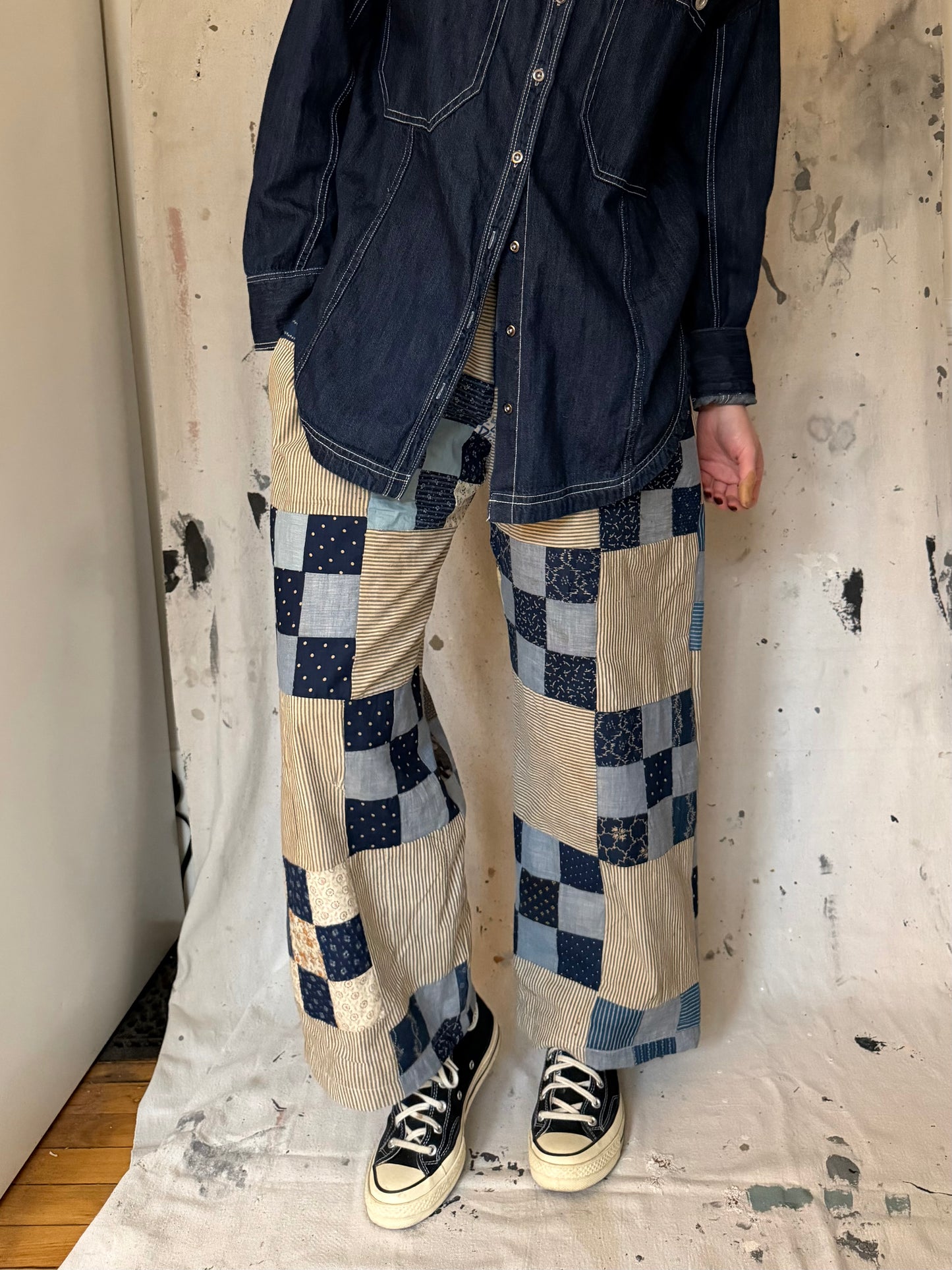 Calico Quilt Topper Pants [M]