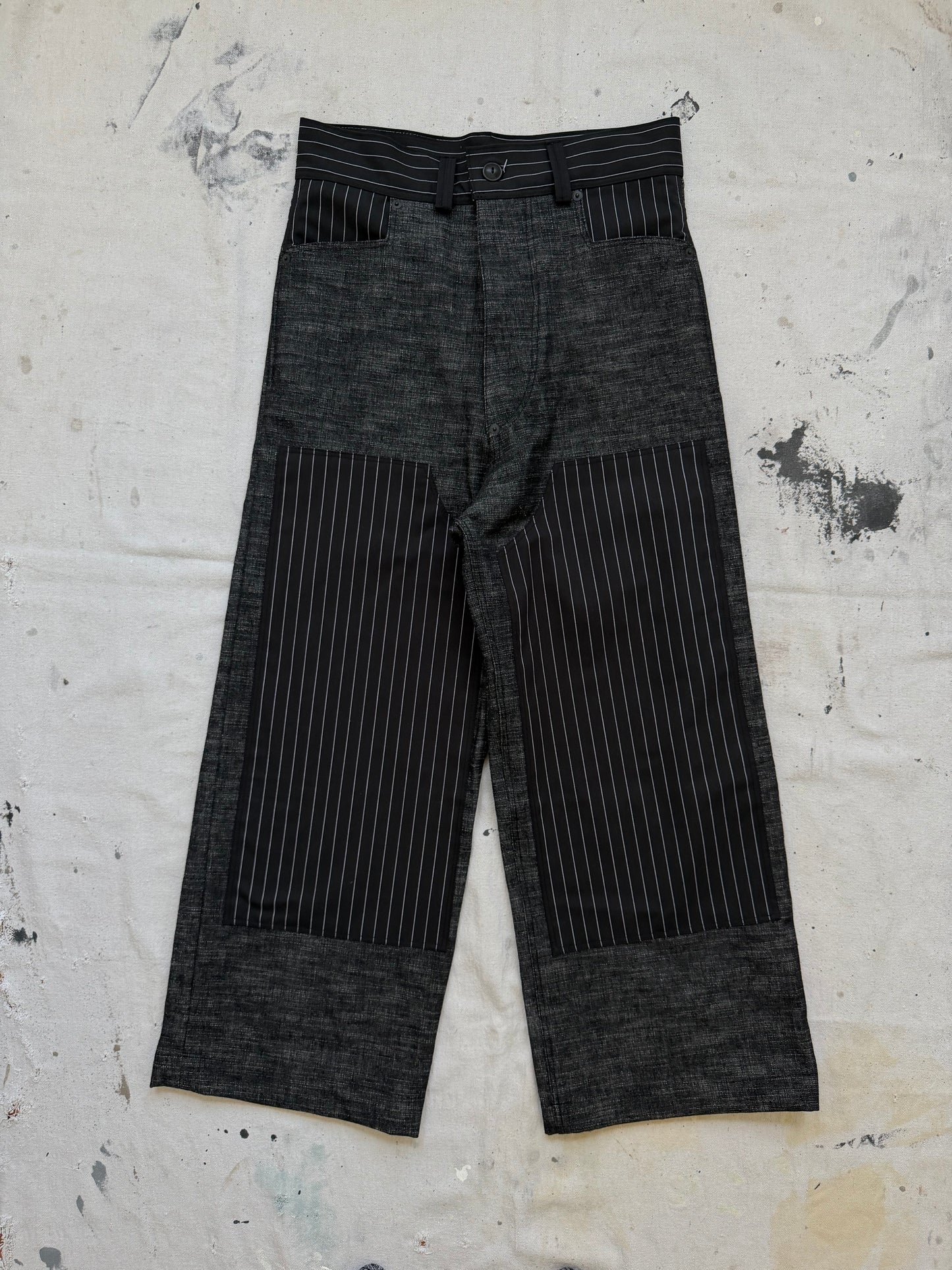 Slub Pinstripe Double Knee Bucklebacks [28 Waist]