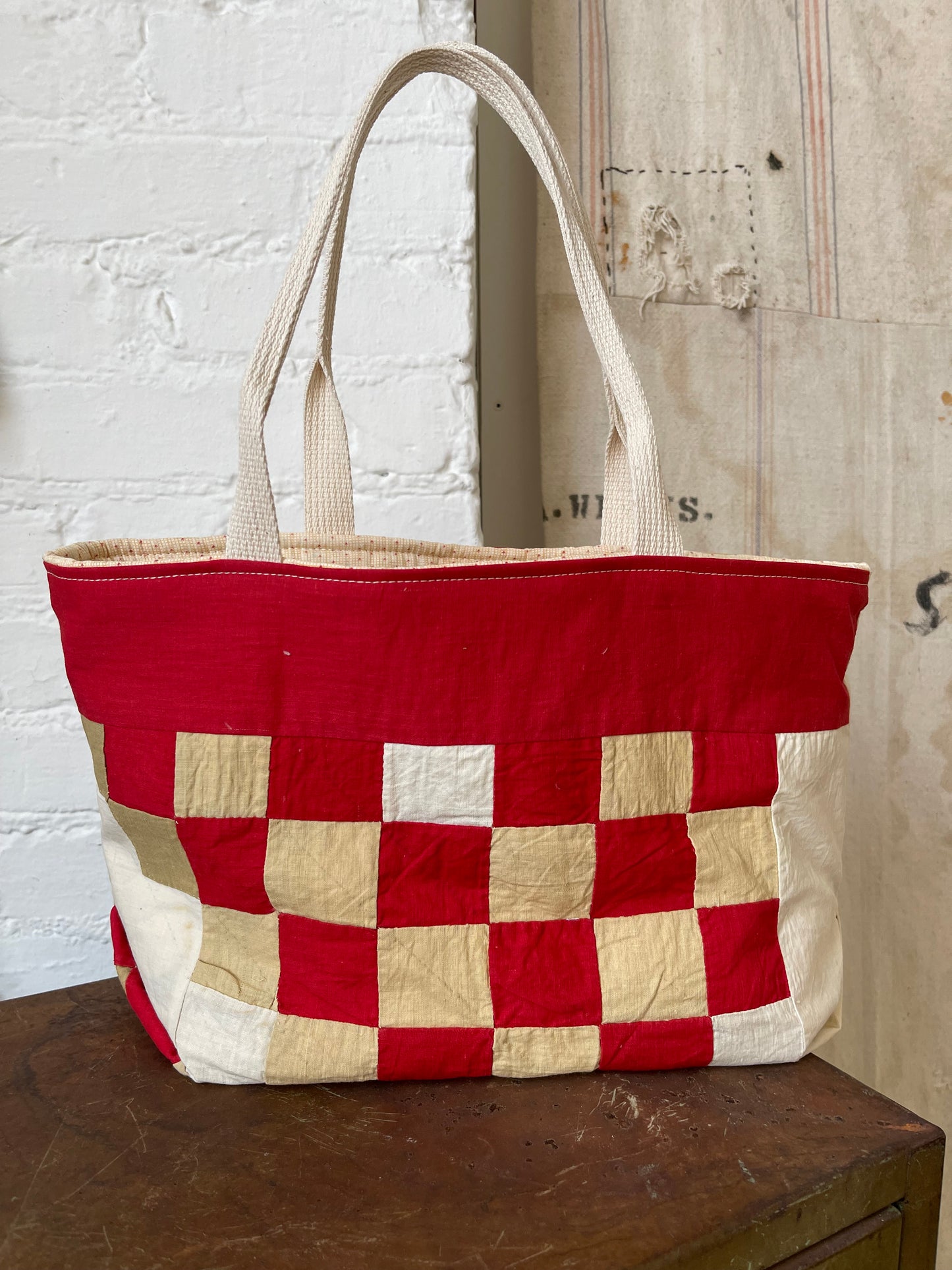 Checked Quilt Tote