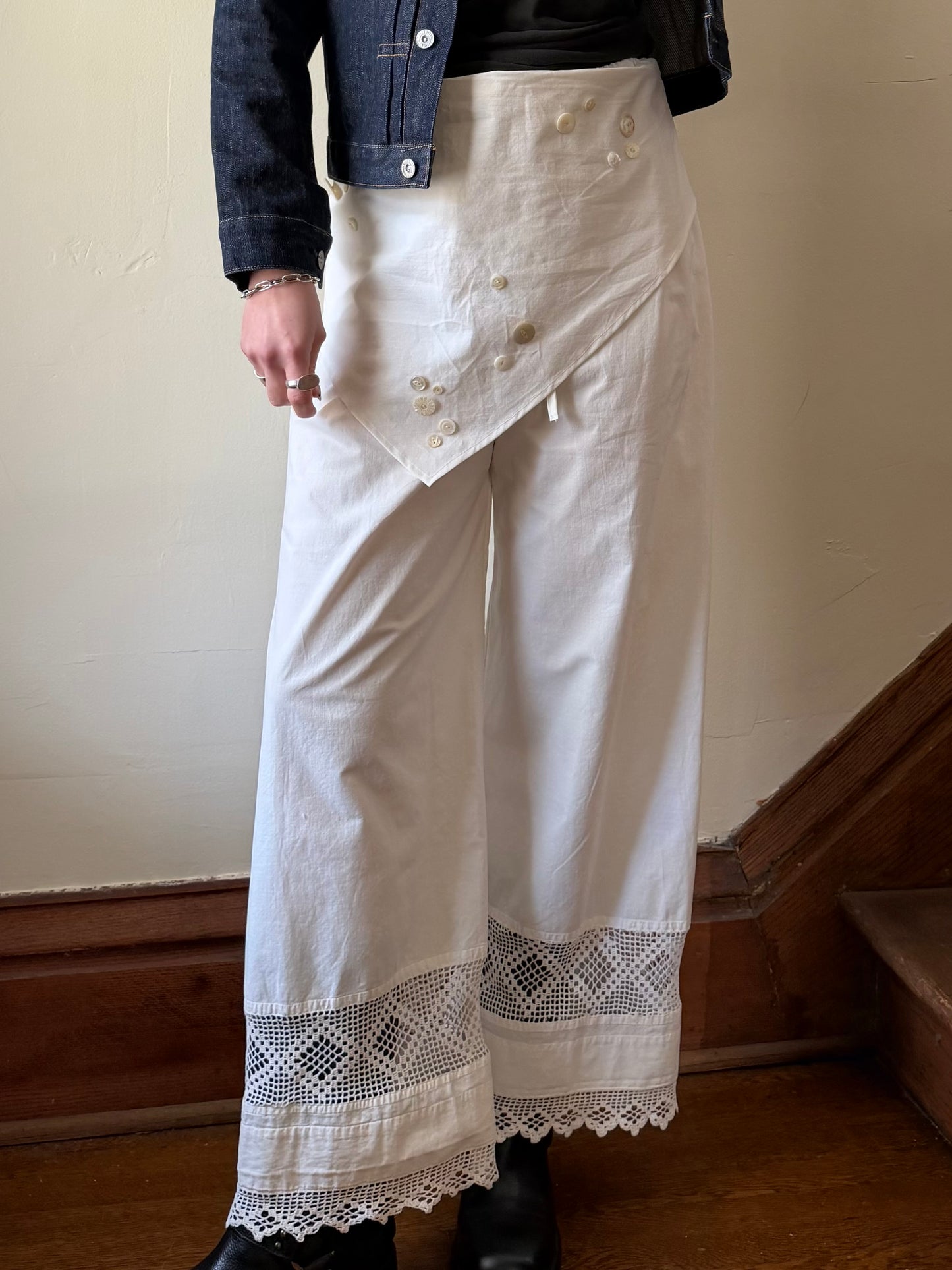 Double Crochet Hem Bloomer Pants w/ Apron [M/L]