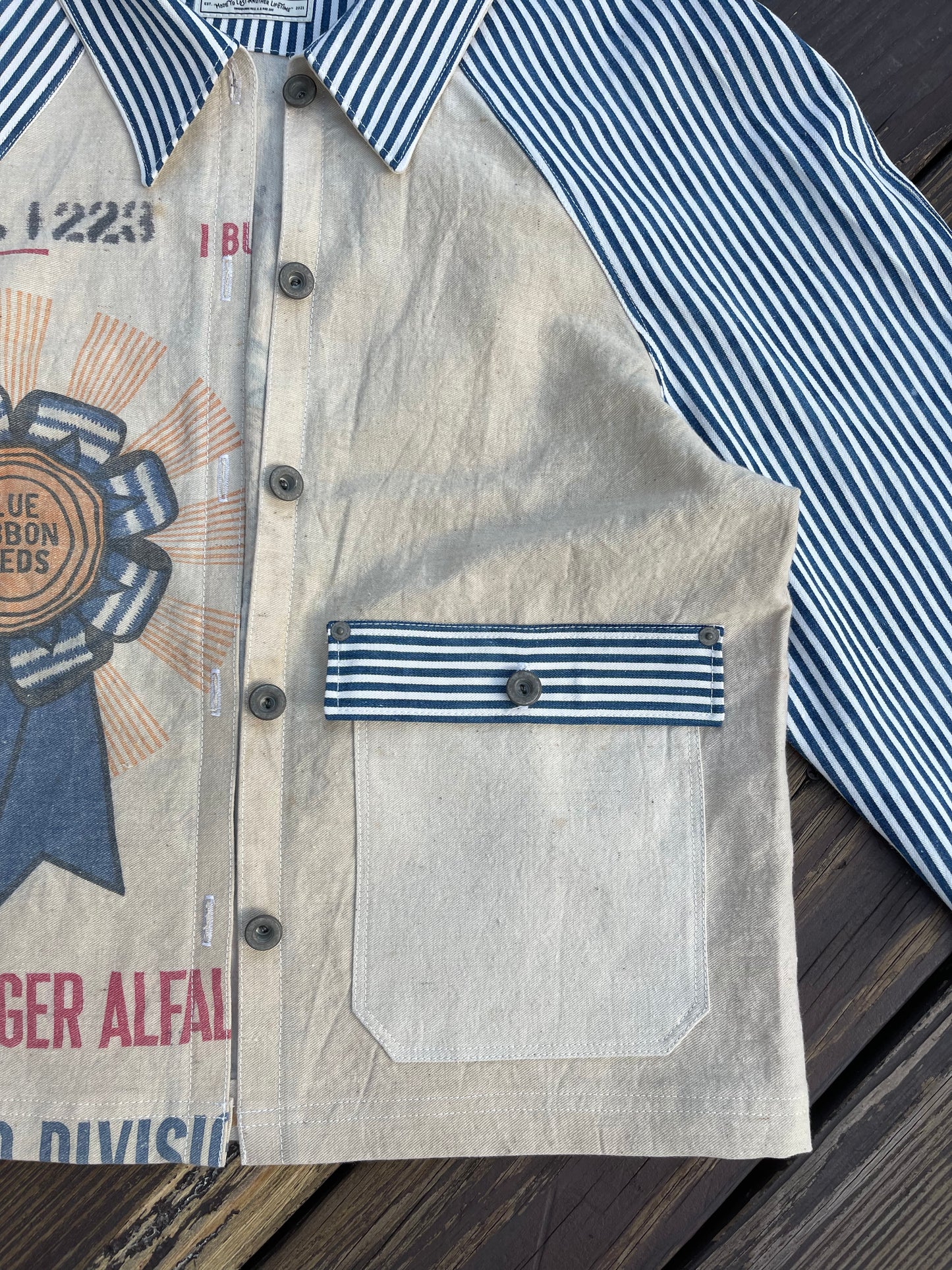 Blue Ribbon Feedsack Engineer Coat [S/M]